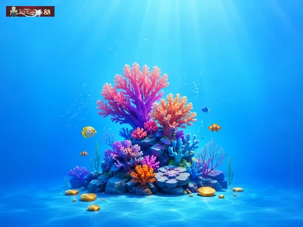 Ilustrasi ikan dalam Caishen Fishing
